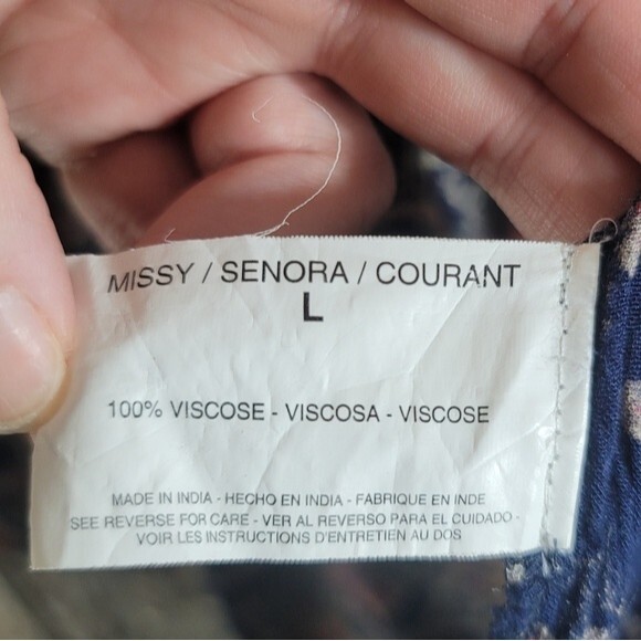 Vintage America Womens 3/4 balloon sleeve Peasant Top button up Size  Large - Picture 9 of 16